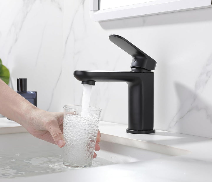 Krobec Einhebelmischer wasserhahn bad,waschtischarmatur mit Wassersparfunktion,wasserhahn gäste wc,c