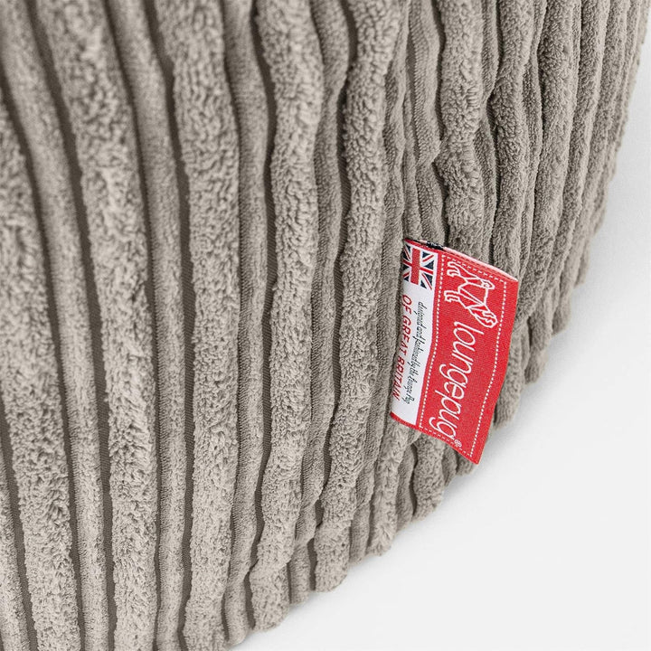 Lounge Pug, Fusshocker Pouf, Cord Nerzfarben, Cord Nerz