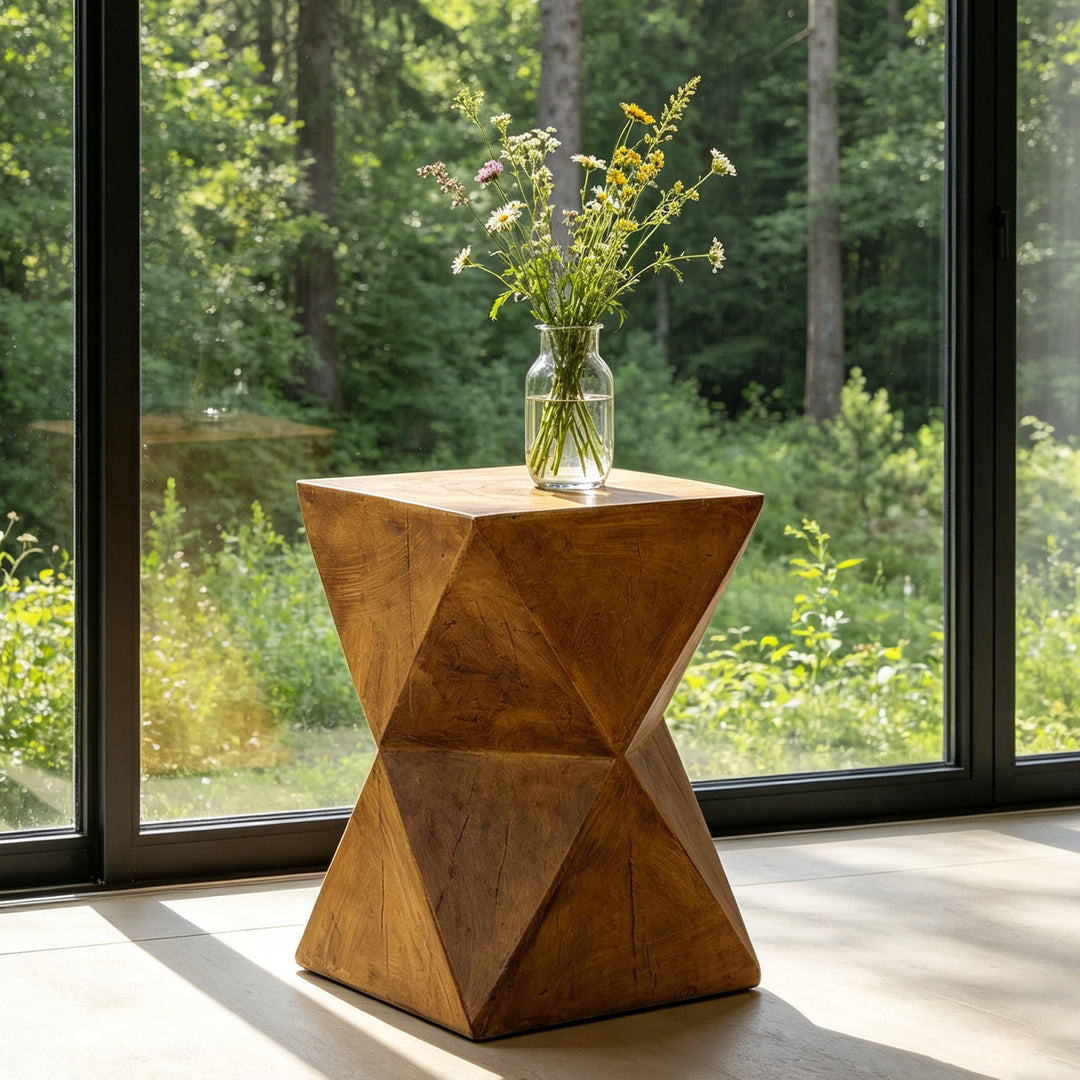 FATIVO Beistelltisch Holz Optik Vintage: Beistelltisch Braun Sofatisch Nachttisch Telefontisch Wohnz