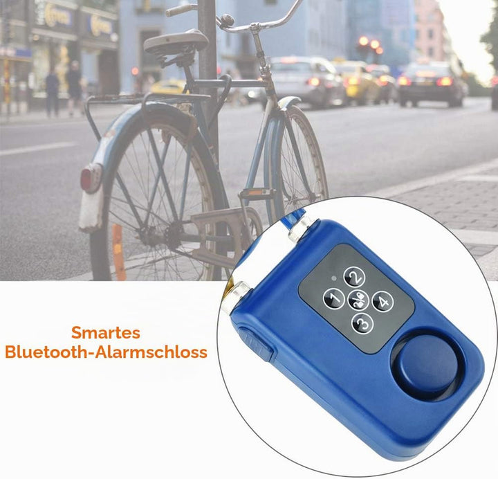 Fahrrad Diebstahlsicherung, Y787 Smart Anti-Theft Alarm Lock Wasserdichtes Drahtseil Kettenschloss A