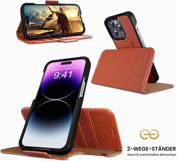 Dreem Fibonacci iPhone 14 Pro Geldbörsen-Hülle / 2-in-1 Stossfestes MagSafe Case und abnehmbares Lux