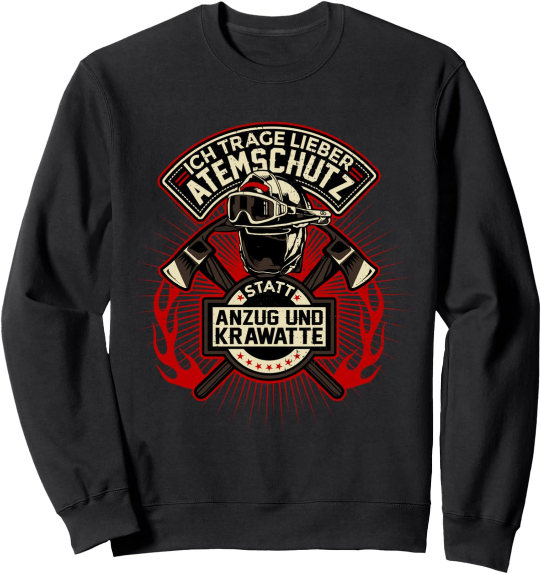 Feuerwehrmann Ich trage lieber Atemschutz Vatertag Feuerwehr Sweatshirt