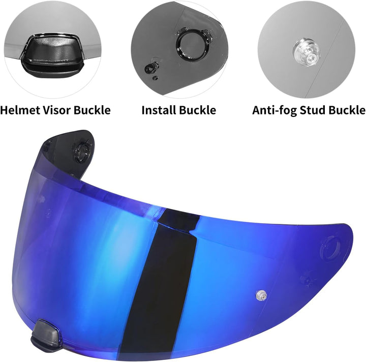 Visier Helm für Hjc i70 i10 HJ-31,Motorradhelm Visier,Motorrad Windschutz Helm Objektiv Visier,Vollg