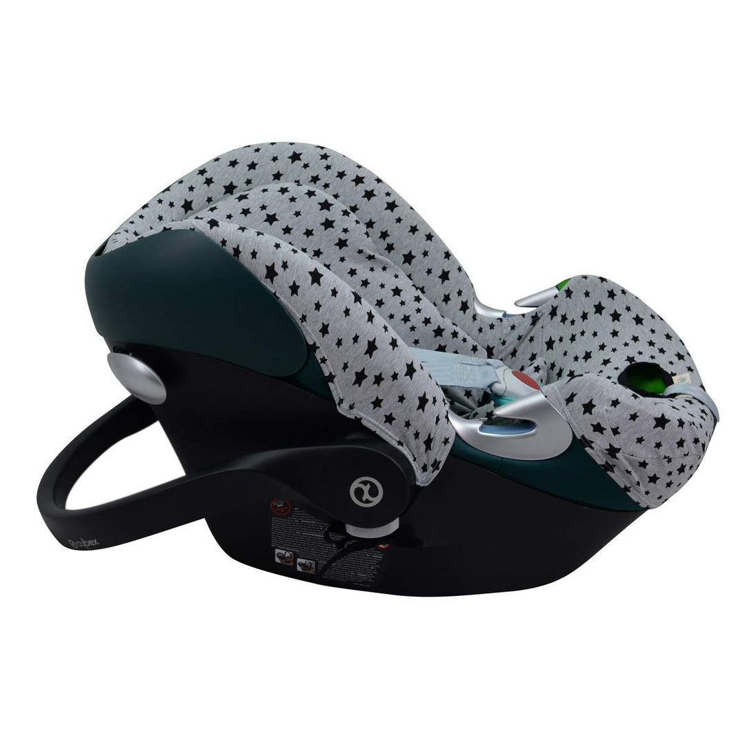 JYOKO Kids Bezug für Autositz kompatibel mit Cybex Aton Cloud- Q-M-2-4-5, aus Baumwolle (Aton Q, Bla