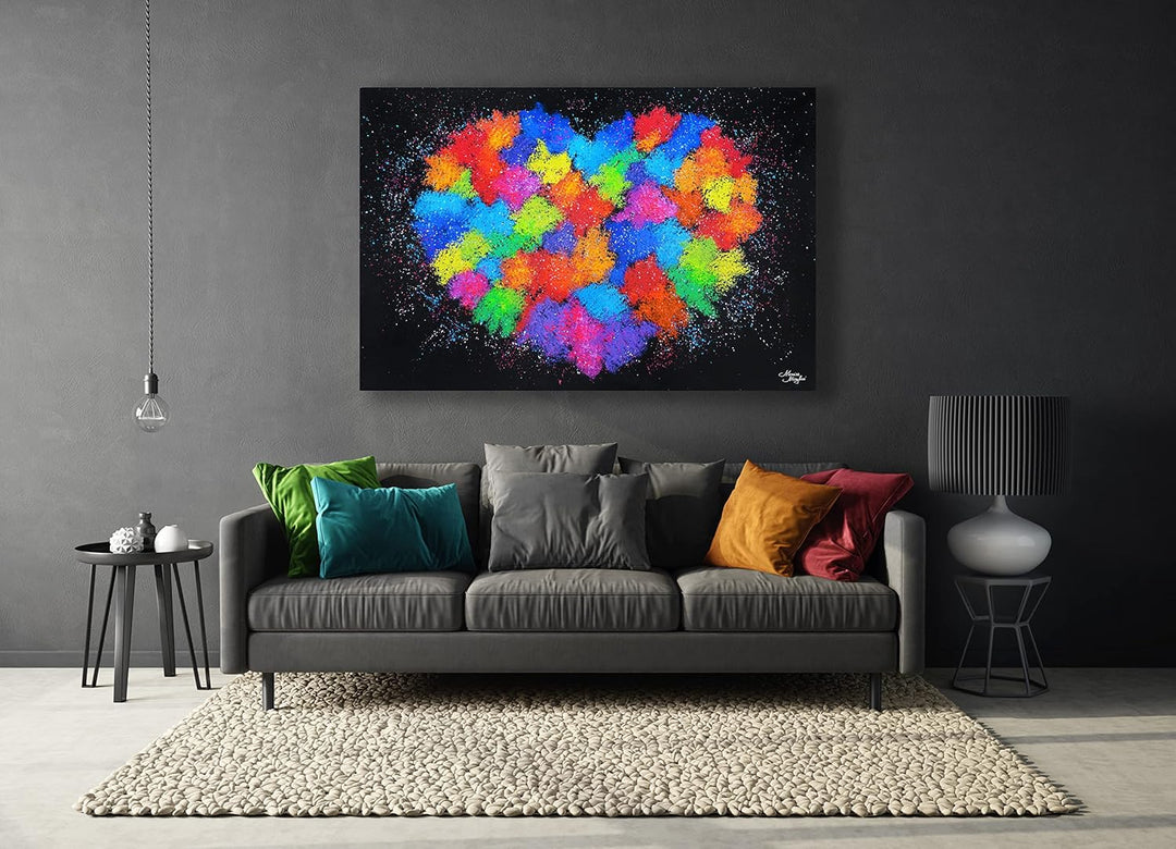 Monica Mirafiori I 100% HANDGEMALT I Gemälde Hart 100x70cm | Gemälde Handgemalt | Acrylgemälde | Seh