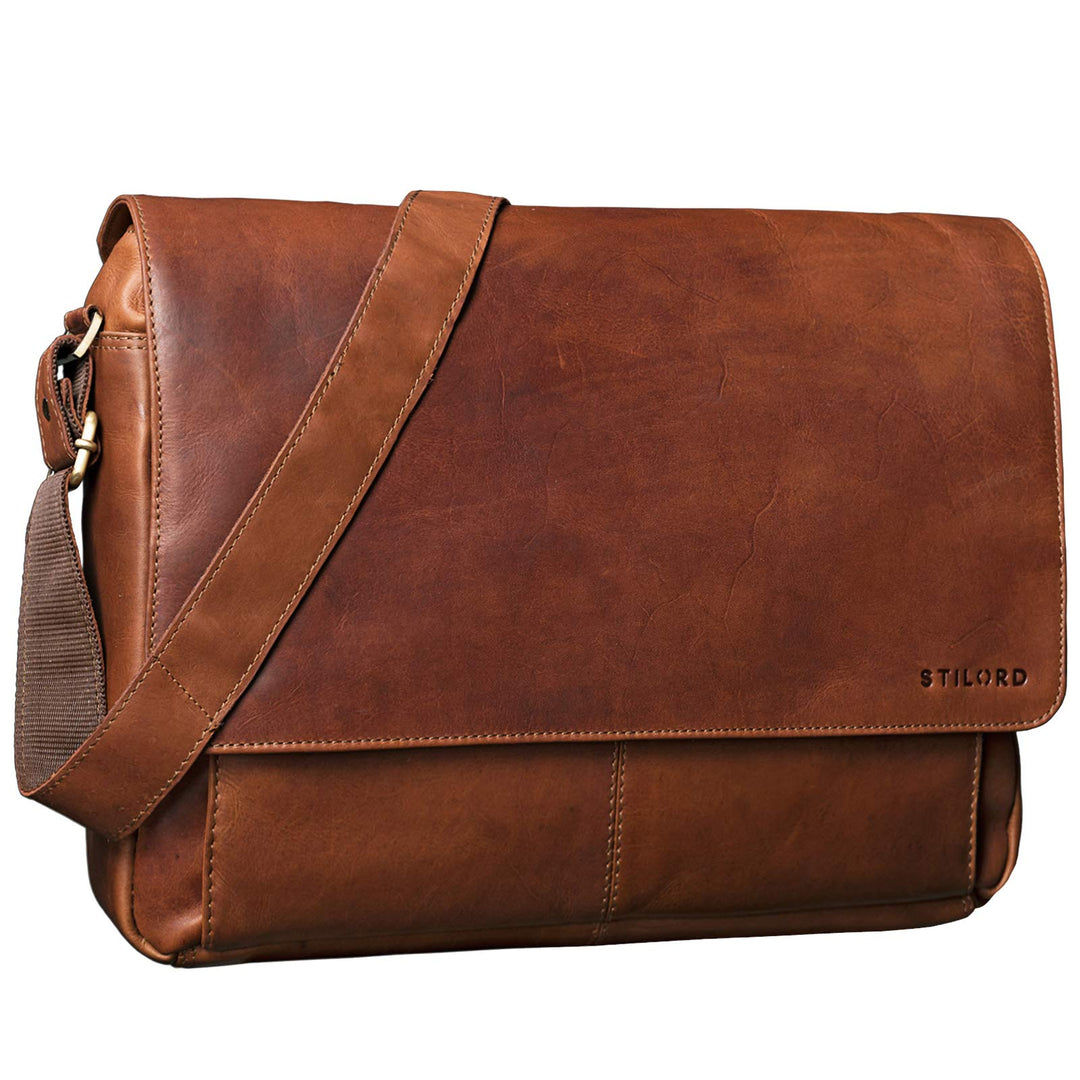 STILORD 'Lonzo' Vintage Umhängetasche echtes Büffel-Leder Messenger Bag für Herren und Damen Unitasc