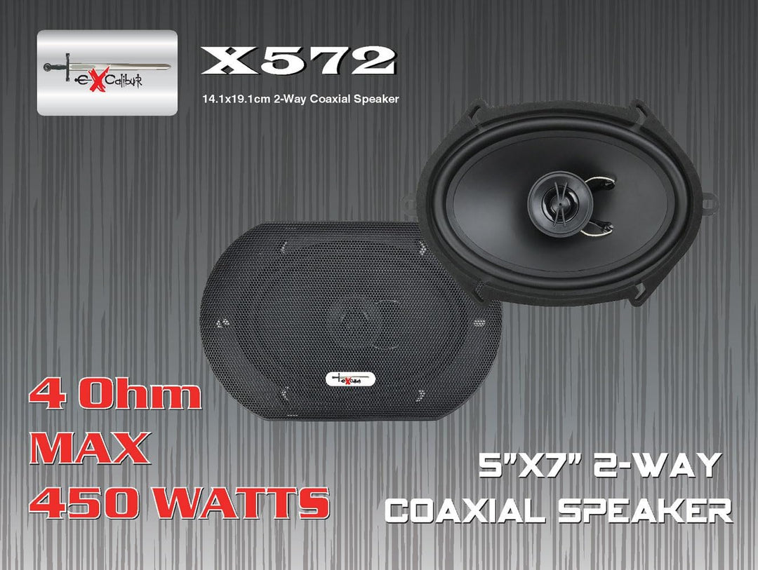 Excalibur X572 2 Wege Autolautsprecher 13 x 18 cm/6 x 9, 450 W Paar Preis für viele Ford, Mazda oder