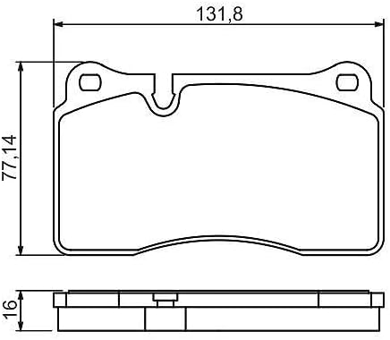 Bosch BP1143 Bremsbeläge - Vorderachse - ECE-R90 Zertifizierung - vier Bremsbeläge pro Set