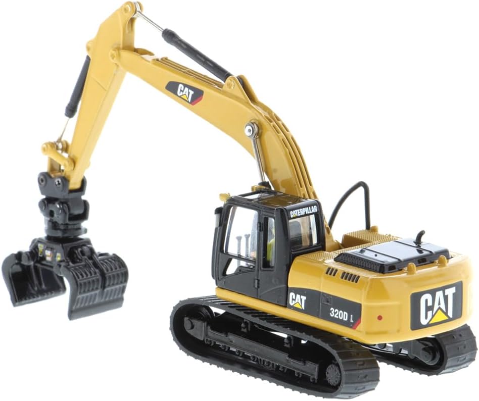Diecast Masters 85652 - Caterpillar Bagger mit Zubehör 320D, Massstab 1:87, ca. 11,7 x 4,5 x 4,8 cm,