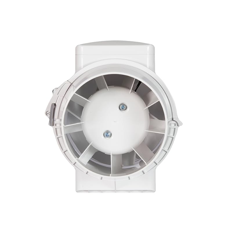 Airflow Aventa 125T – Inline-Lüfter mit Timer, 23W, 61–78l/s, 2 Stufen, Timer 2–30Min, kompakt (190×