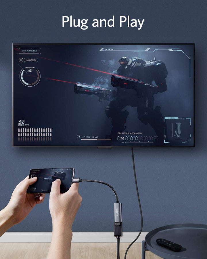 Anker PowerExpand USB-C auf DisplayPort Adapter, Aluminium USB-C Hub mit 4K@60Hz, für Homeoffice, ko