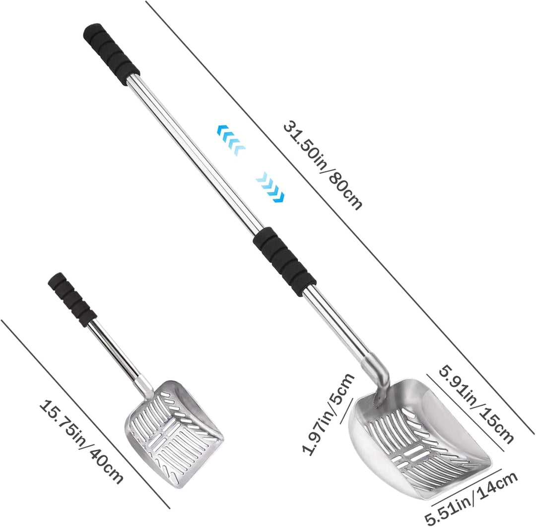 Chicken Poop Scooper 16-32in Dehnbares schnelles Sieben Metall Chicken Coop Scooper mit grossem Scha