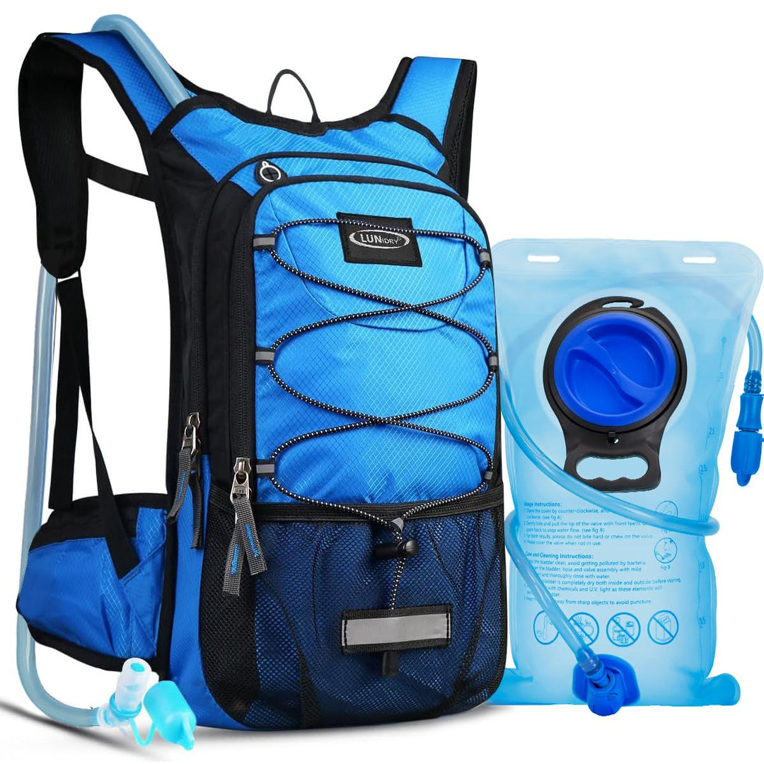 Lunidry Fahrradrucksack mit Trinkblase 3L, Laufrucksack Trinkrucksack 15L für Damen &amp; Herren, Wasser