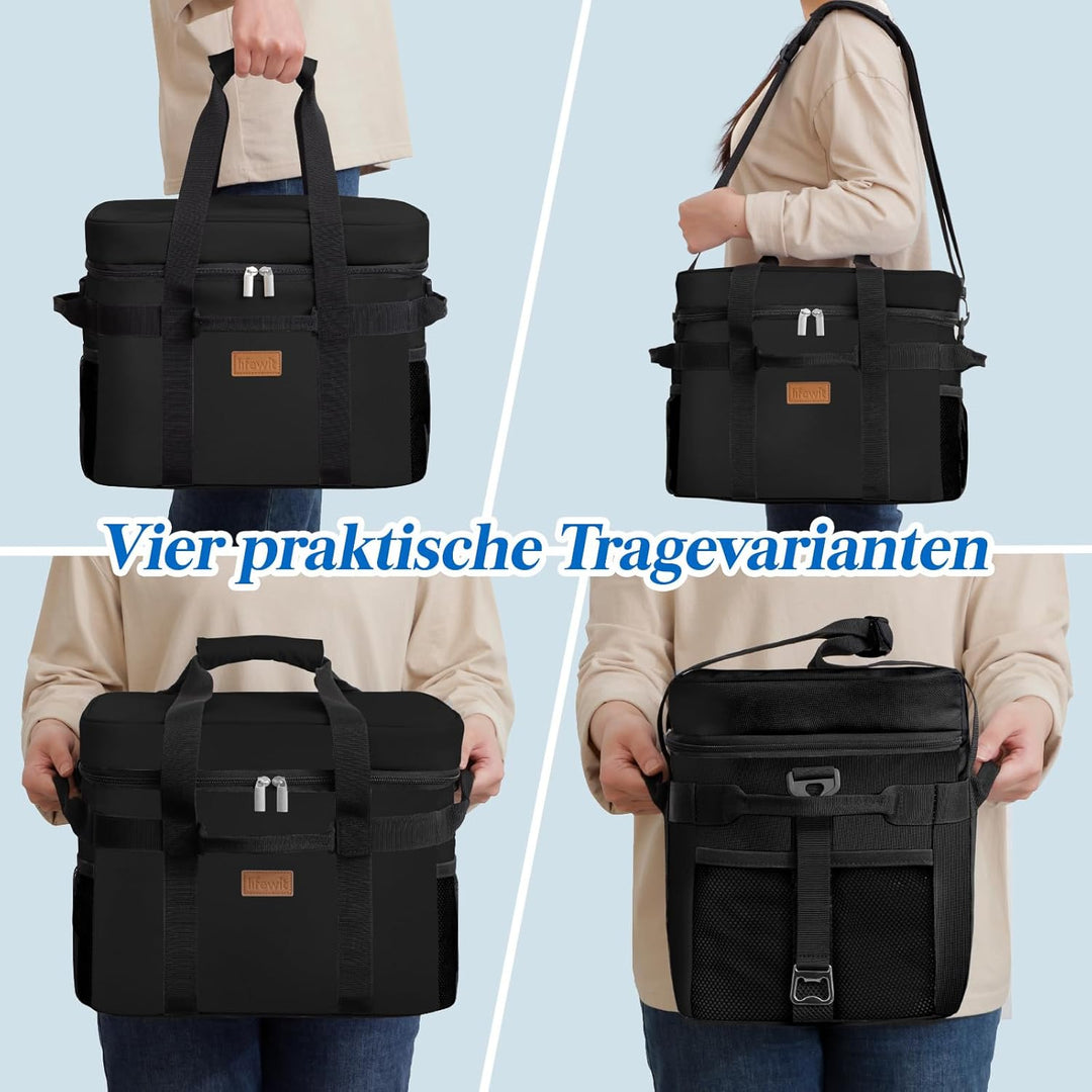 Lifewit Kühltasche 20L, Faltbar Picknicktasche für Essen & Getränke, Kühlbox Tragbare Eistasche für