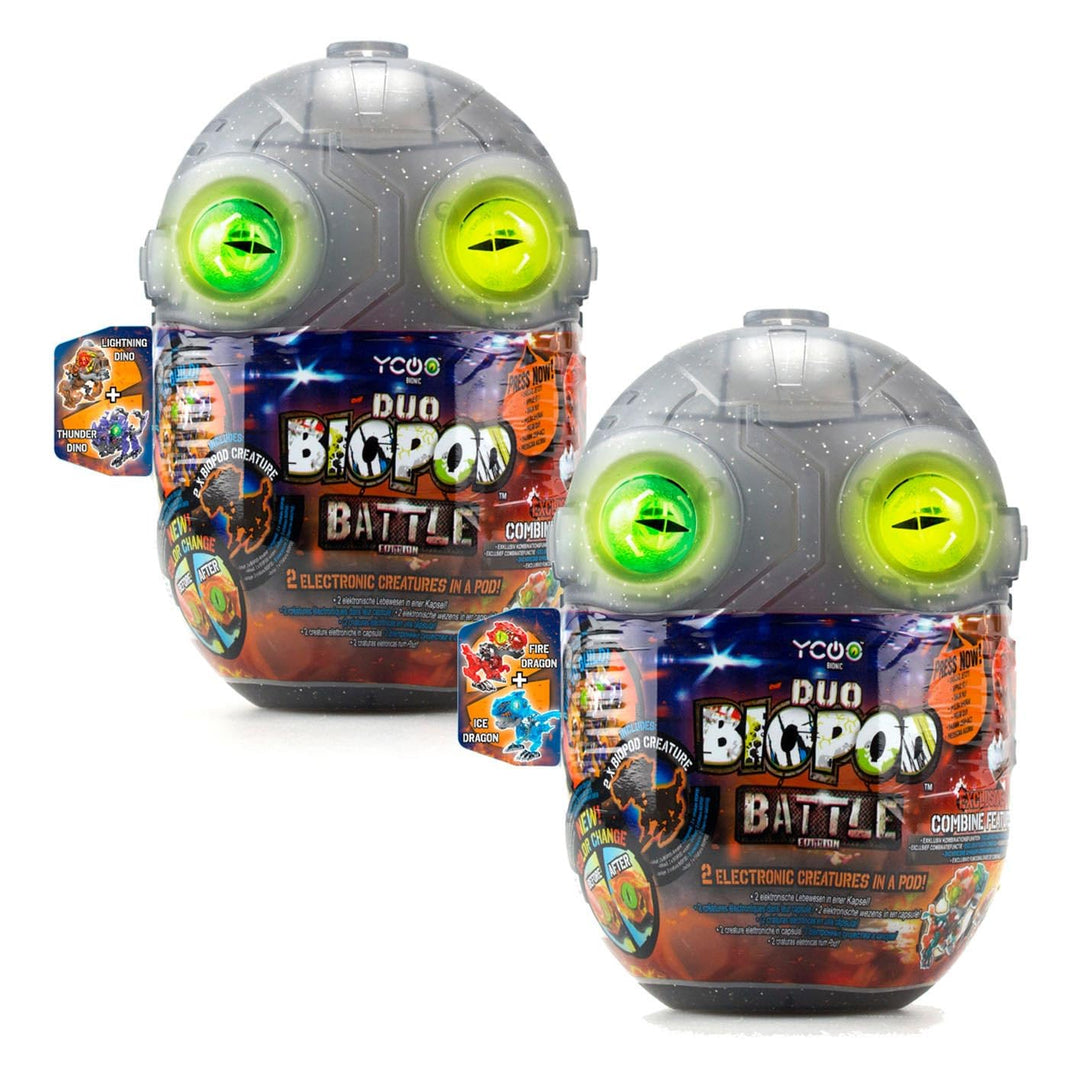 YCOO – Biopod Battle Duo Pack – Elektronische Dinosaurier-Kreatur zum Bauen – Sound- und LED-Lichtef