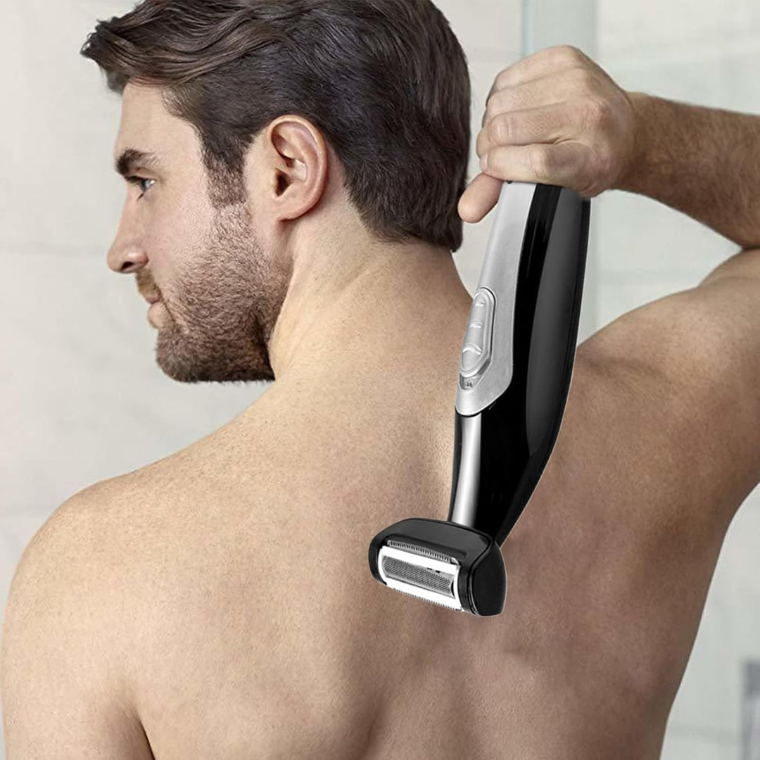 Elektrisch Herren-Rückenrasierer, Multifunktionell Rücken Rasierer mit Verlängerter Griff, Nass- und