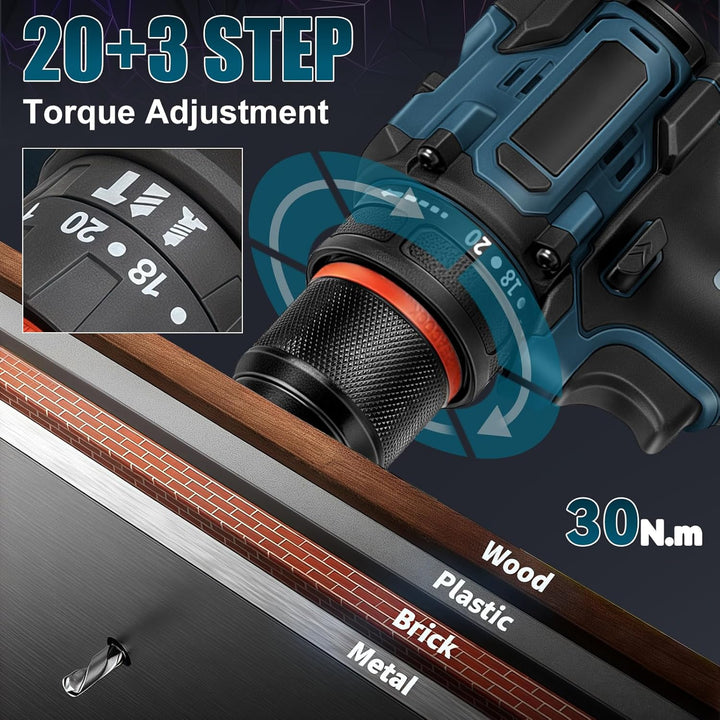 Akku Bohrschrauber für Bosch Professional 18V System GBA/GBA ProCORE AMPShare Batterie (Ohne Akku),