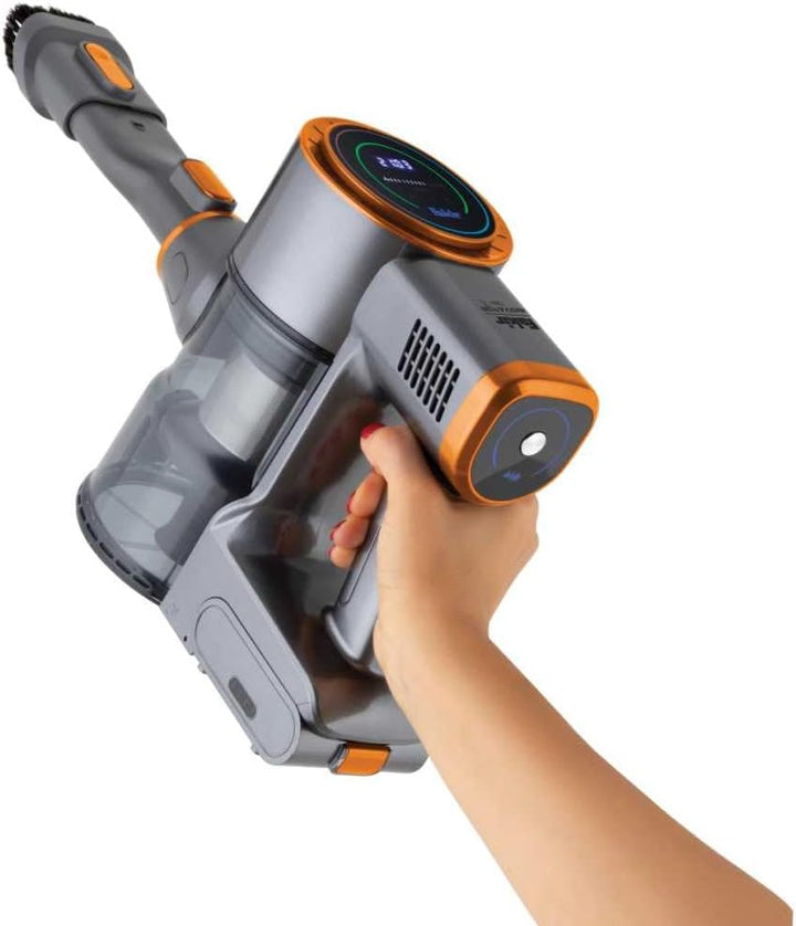 Fakir INOVATOR X 7269 kabelloser Akkusauger, Stabstaubsauger mit Auto. Sauganpassung, LED-Vorderlich
