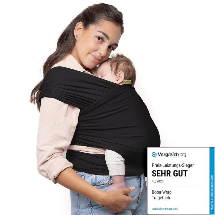 Boba Baby Tragetuch Neugeborene - Elastisches Tragetuch Baby Neugeboren - Baby Sling Tragetuch - Wei