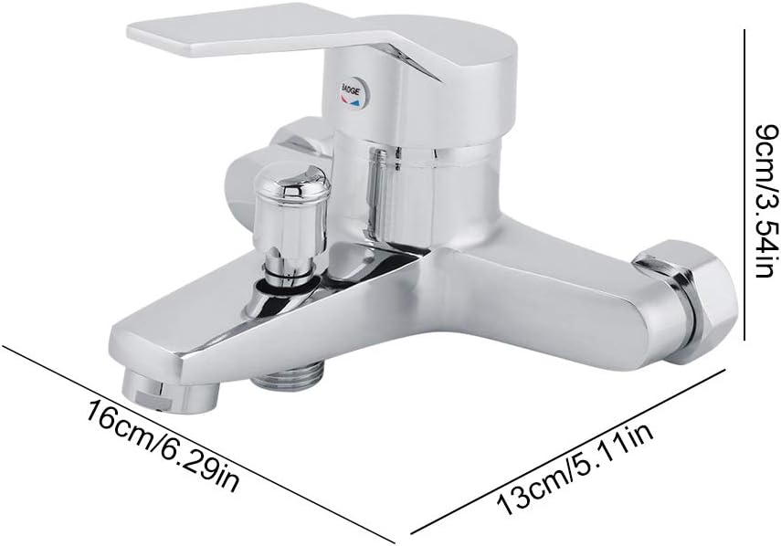 Oumefar Safe Shower Faucet Mixer Einfach zu installierende Wand-Duschmischung Wasserhahn Badewanne W