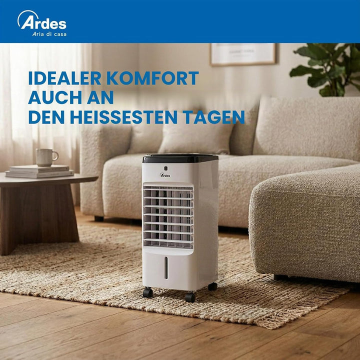 ARDES -AR5R06D Kompakter Verdunstungskühler und leistungsstarker Luftbefeuchter mit 3 Luftstrom-Gesc