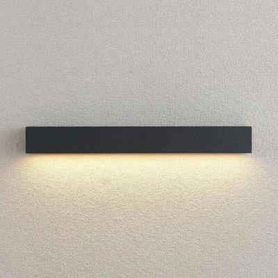 Lucande LED Wandleuchte aussen 'Lengo' (Modern) in Schwarz aus Aluminium (1 flammig,) - LED-Aussenwa