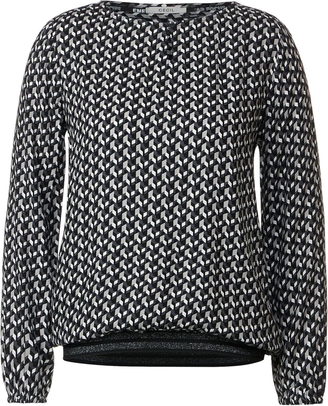 Cecil Damen Bluse mit Minimalprint XS Black (Schwarz), XS Black (Schwarz)