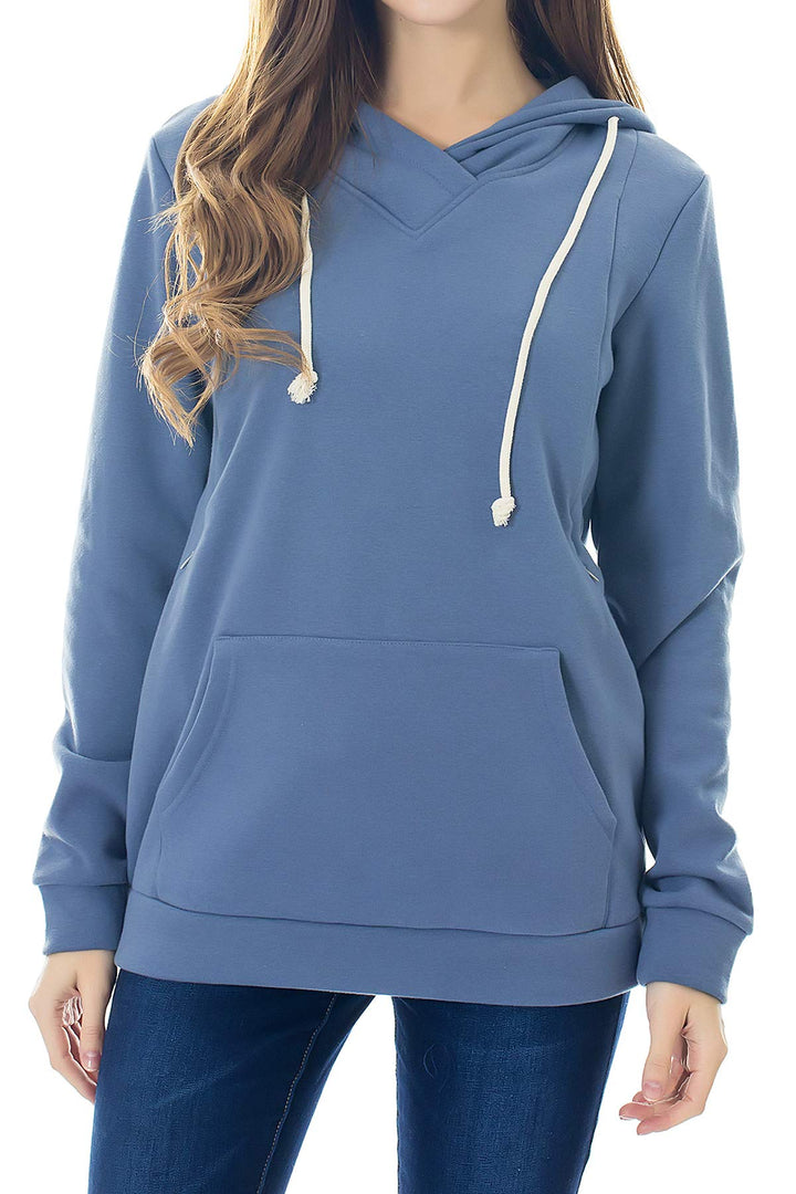 Smallshow Stillanzug Mutterschaft Fleece Stillpullover Stilloberteil Umstandsmode Hoodie Sweatshirt
