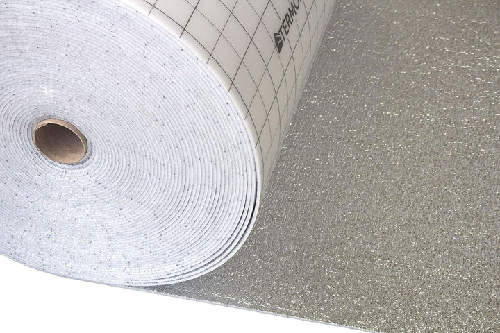 Aluminiumschaumisolierung - Dicke 3 mm oder 5 mm, Breite 100 cm - Wärme- und Schalldämmung für Fussb