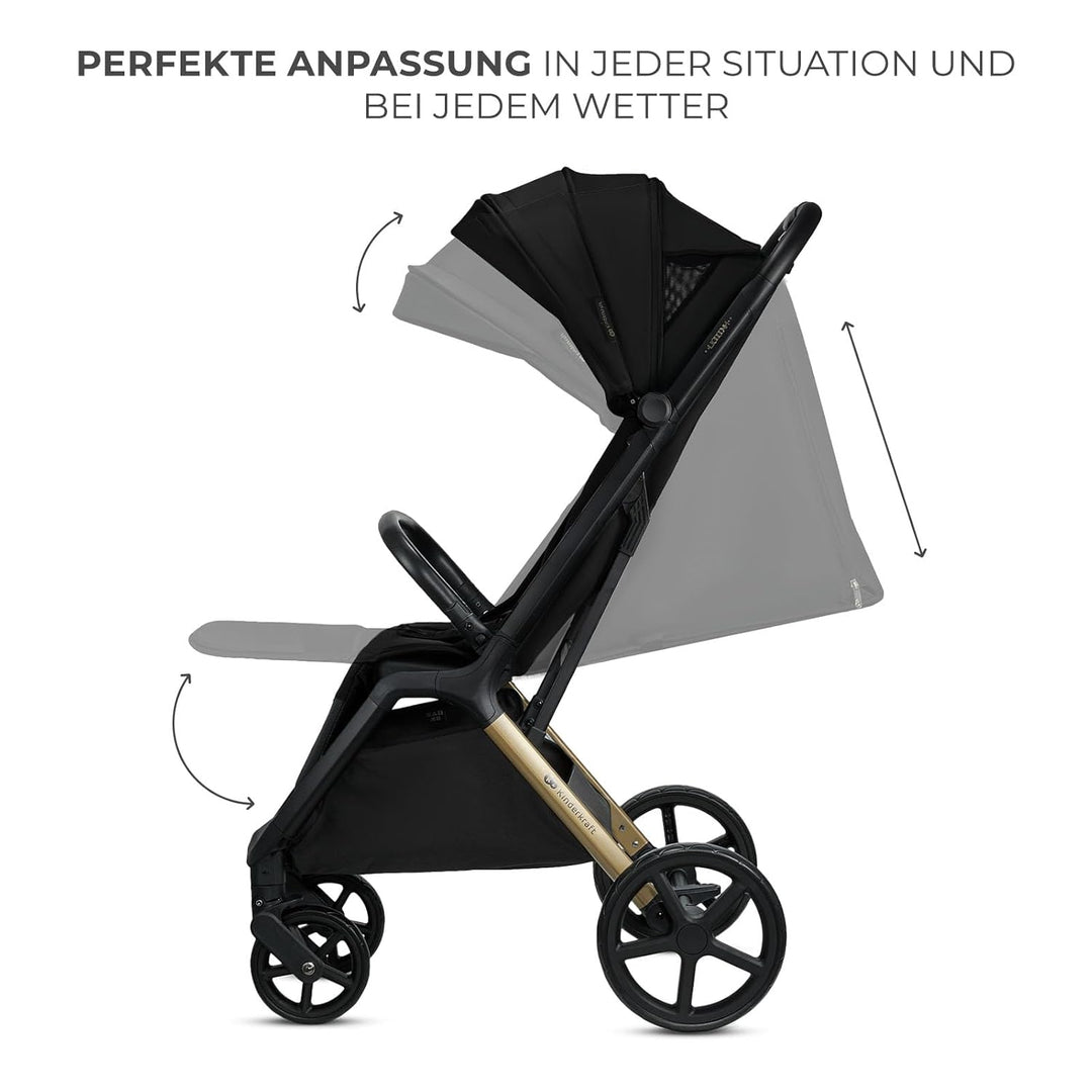 Kinderkraft LOOM Kompakter und leichter Buggy, automatisches Zusammenklappen, grosse pannensichere R