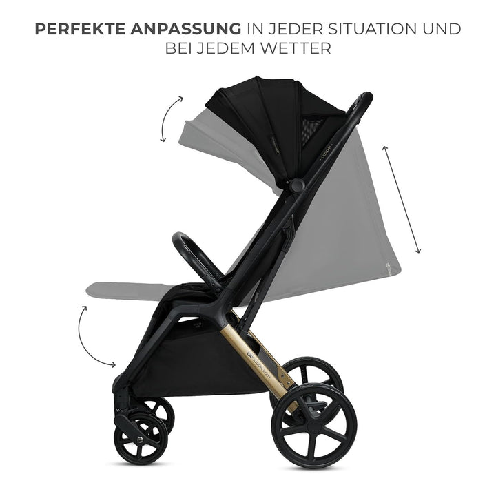 Kinderkraft LOOM Kompakter und leichter Buggy, automatisches Zusammenklappen, grosse pannensichere R