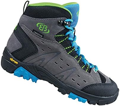 Brütting Unisex Kinder Mount Bona High Kids Trekking- & Wanderstiefel 28 EU Grau Blau Lemon, 28 EU G