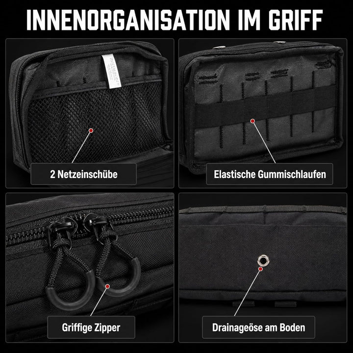 Zentauron Molle Tasche horizontal Utility Pouch für Rucksäcke Plattenträger Schutzwesten aus Cordura