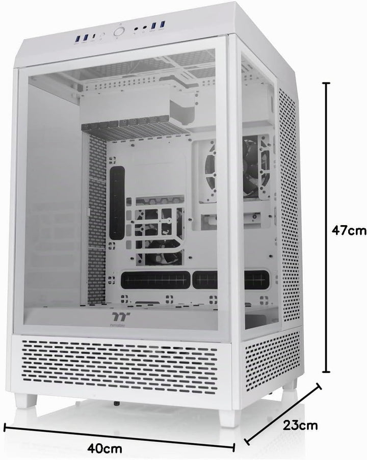 Thermaltake | The Tower 500 | Mid-Tower-Gehäuse| 3X 4mm gehärtetes Glas| weiss, CA-1X1-00M6WN-00