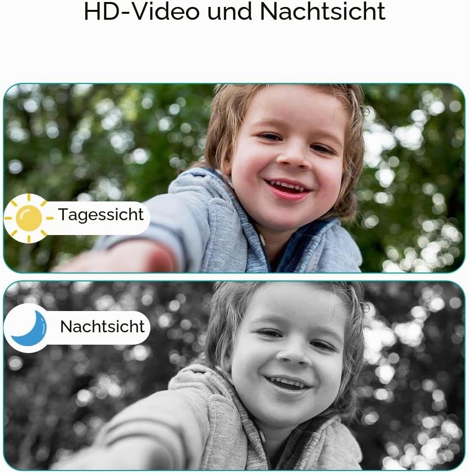 Kabellose Türklingel Kamera, 1080P Video Türklingel mit 4,3" Farbbildschirm, 2,4G Funkklingel Kamera