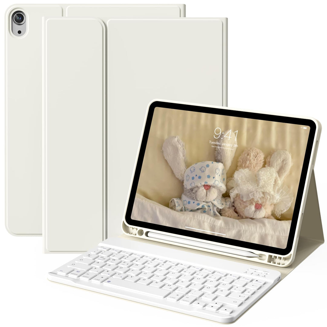 Hülle mit Tastatur für iPad Air 11 Zoll M4/M3/M2 (2026/2025/2024), iPad Air 5/4 Generation (2022/202