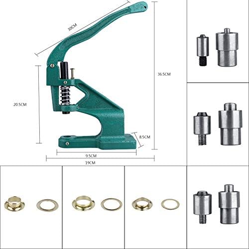 Ösenpresse, 900 Ösen Kit Lochgrösse 6 mm, 9 mm, 12 mm Hand eyeletpress locher Tool Ösenlochmaschine