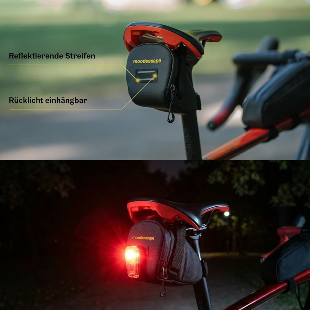 Satteltasche, 0,73 Liter, Wasserdicht – Recyceltes Robustes Polyester – Aero-Design – Helles Innenfu