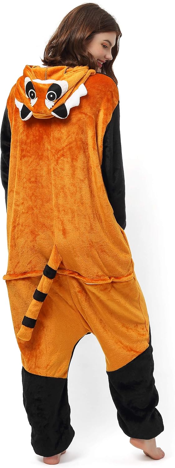 Katara 1744 (30+ Designs) Roter Panda-Kostüm, Unisex Onesie/ Pyjama-Qualität für Erwachsene & Teenag