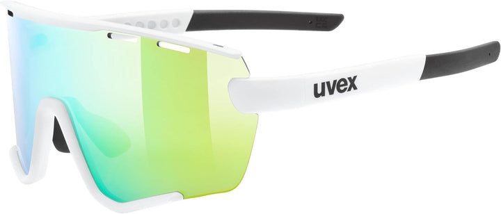 uvex Unisex Sportstyle 236 Set Sportbrille (1er Pack) Einheitsgrösse white mat/green, Einheitsgrösse