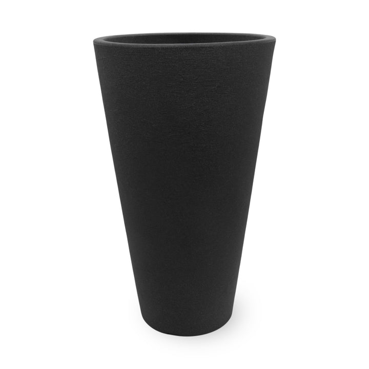 Spetebo XXL Pflanzsäule anthrazit konisch - 70x40 cm - Kunststoff Blumenkübel Pflanzkübel Blumentopf