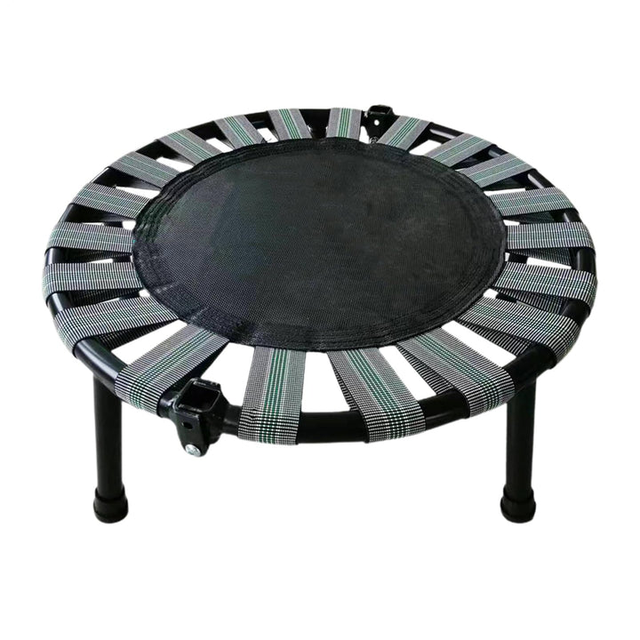 Mini Trampoline, Folding Jumping Bed, Silent Foldable Fitness Rebounder, 165 LBS Load Bearing Exerci