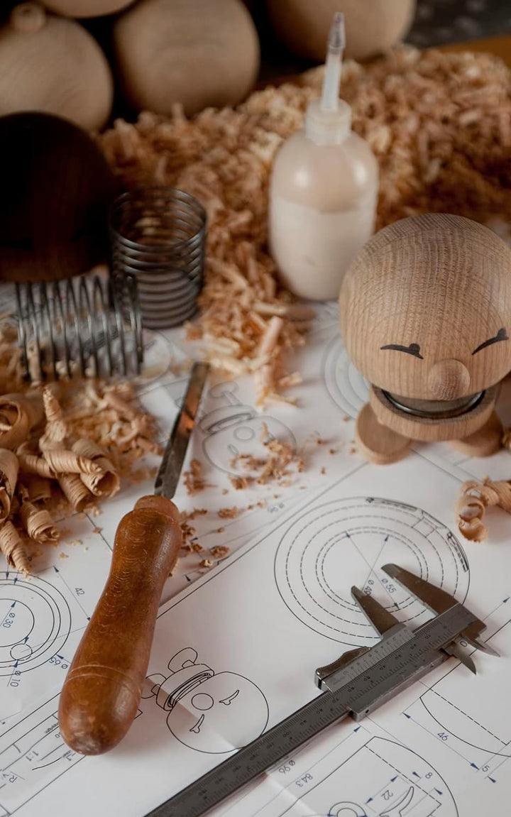 Hoptimist - Skandinavisches Design - Large Bimble aus Holz - Höhe 12,4 cm - Oak L Oak, L Oak