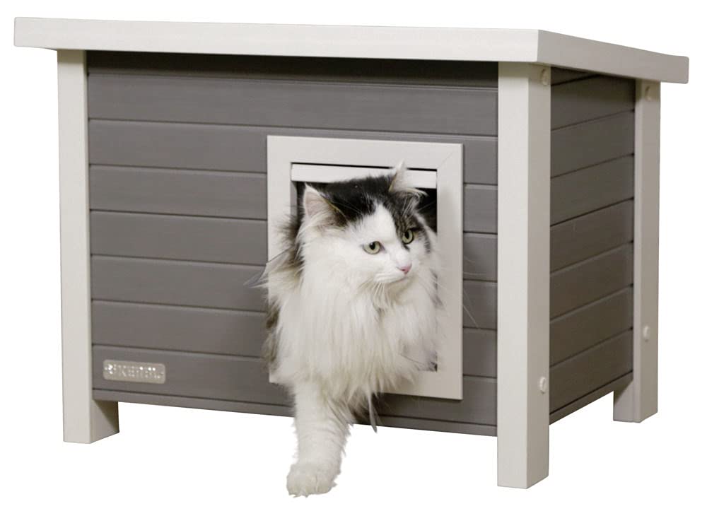 Kerbl ECO-Katzenhaus Eli (Katzenhaus, Haus für Katzen, 57x45x43 cm) 81636 & 82423 Liegekissen, 48 x