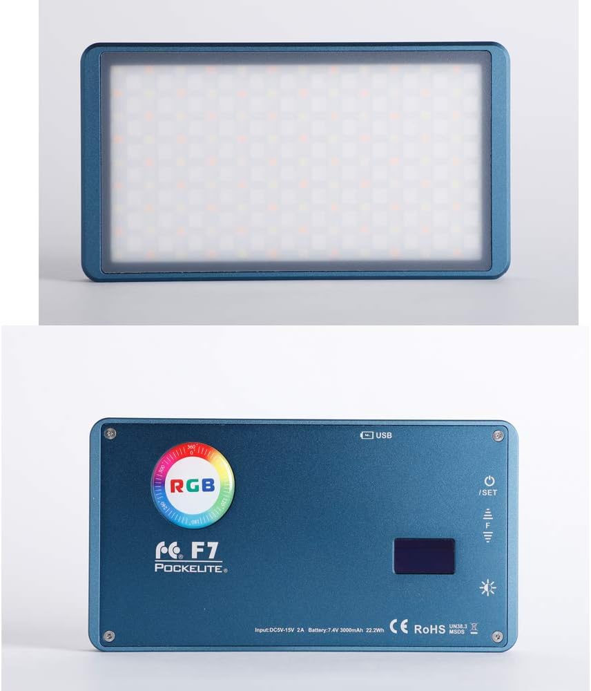Falcon Eyes F7 RGB 12W LED Auf Kamera-Licht RGB Videoleuchten Eingebaute Batterie Pocket Size Bi-Col