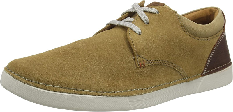 Clarks Herren Gereld Lace Sneaker 39.5 EU Dunkler Sand Wildleder, 39.5 EU Dunkler Sand Wildleder