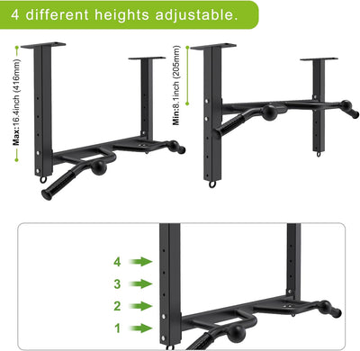 Kipika Heavy Duty Ceiling Mounted Pull Up Bar, Highly Adjustable, Multifunctional Chin Up Bar, Body