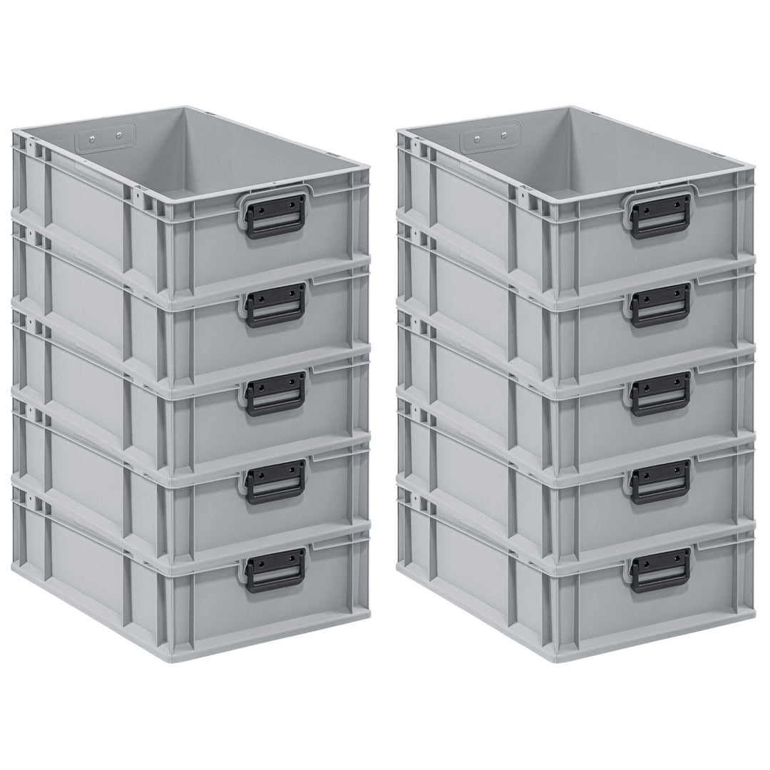 Mega Deal | 10x Proregal Eurobox NextGen Portable Duo |HxBxT 17x40x60cm HxBxT 17x40x60cm Grau, HxBxT