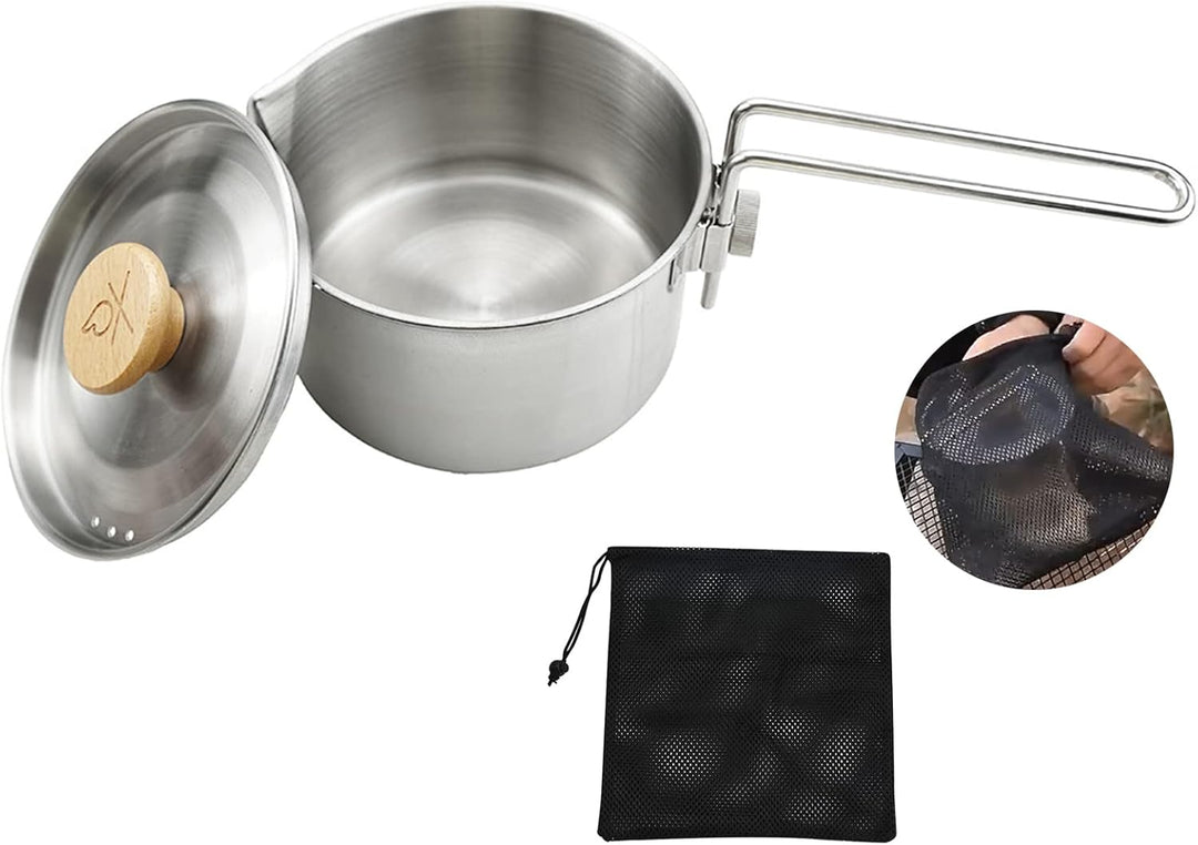 Edelstahl Instant-Nudeltopf Milchtopf, Topf Pastatopf Mit Deckel und Dampfloch,Stielkasserolle Kocht