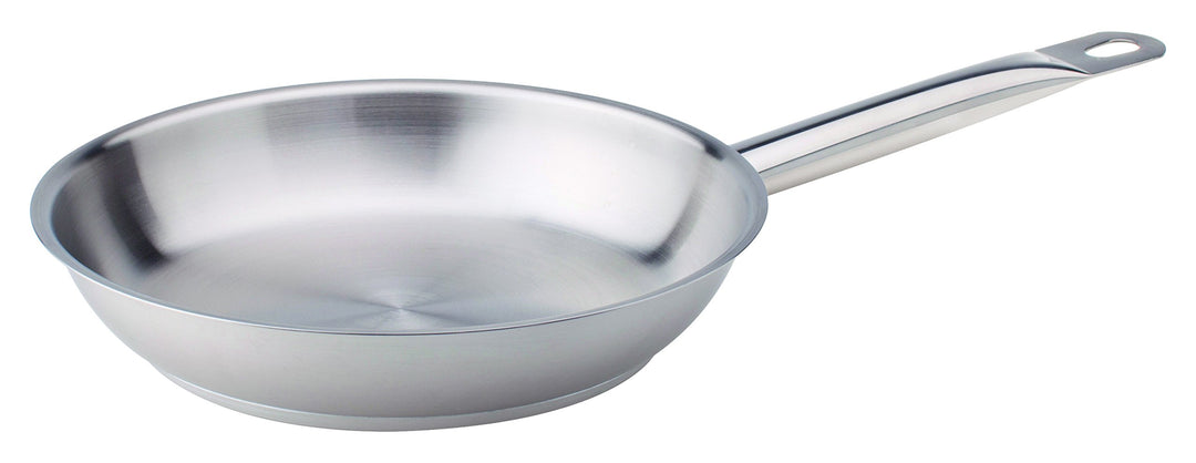 Pentole Agnelli Edelstahl 18/10 Bratpfanne mit Rohrstiel 24 cm Stahl, 24 cm